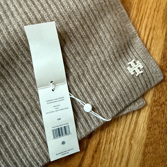 Tory Burch Ribbed Cashmere Oversized Scarf - Picture 7 of 12